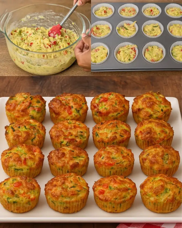 Zonnige paprika- en courgettemuffins