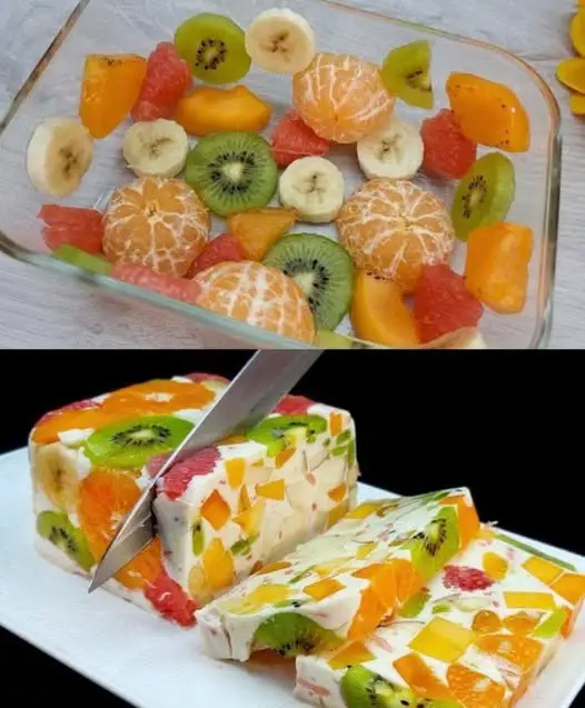 ALLEEN MELK EN FRUIT! HEERLIJK EN GEZOND DESSERT ZONDER GELATINE! KLAAR IN 5 MINUTEN