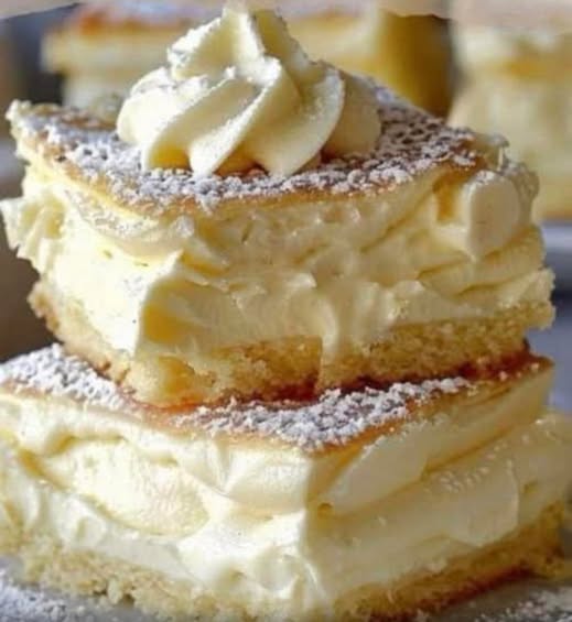 Vanille-custardroomvierkantjes