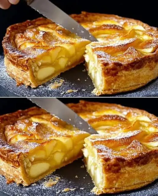 Deze ultieme makkelijke appeltaart lukt altijd en smaakt alsof je uren in de keuken hebt gestaan .