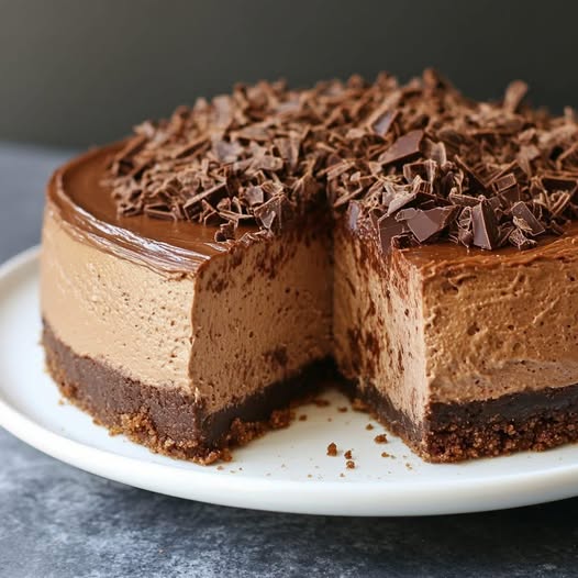 Romige chocolade cheesecake