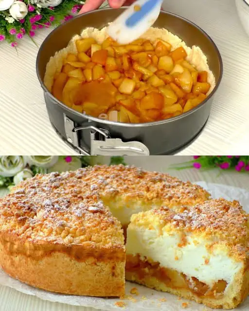 APPELTAART MET CRÈME SOUFFLÉ, EEN GENOT DAT SMELT IN JE MOND! EENVOUDIG EN SMAKELIJK!
